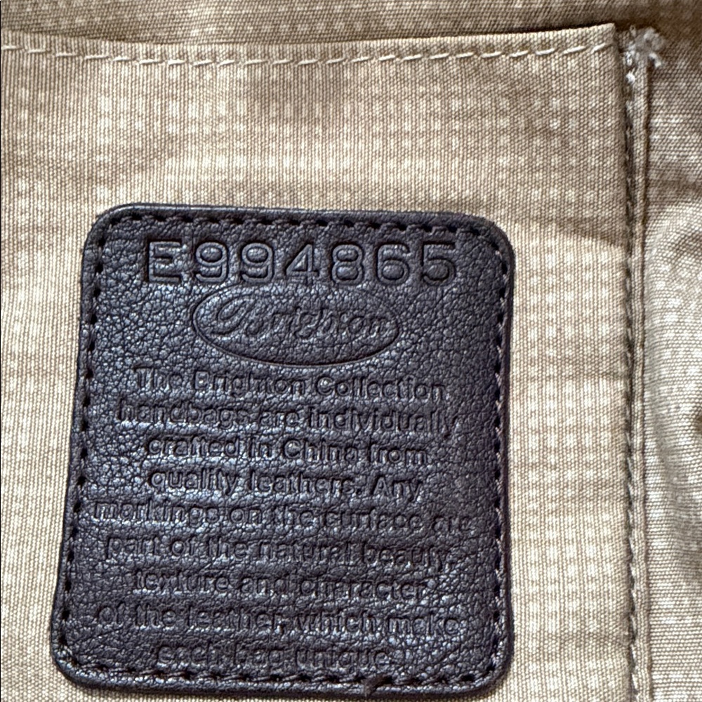 Brighton Black and Tan Patterned Tote - Picture 4 of 7